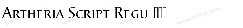 Artheria Script Regu字体转换